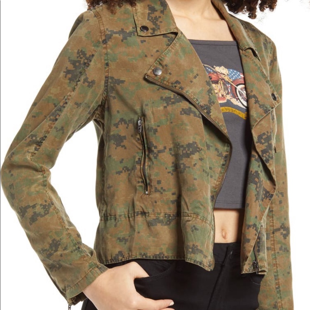 BLANKNYC CAMO MOTO JACKET